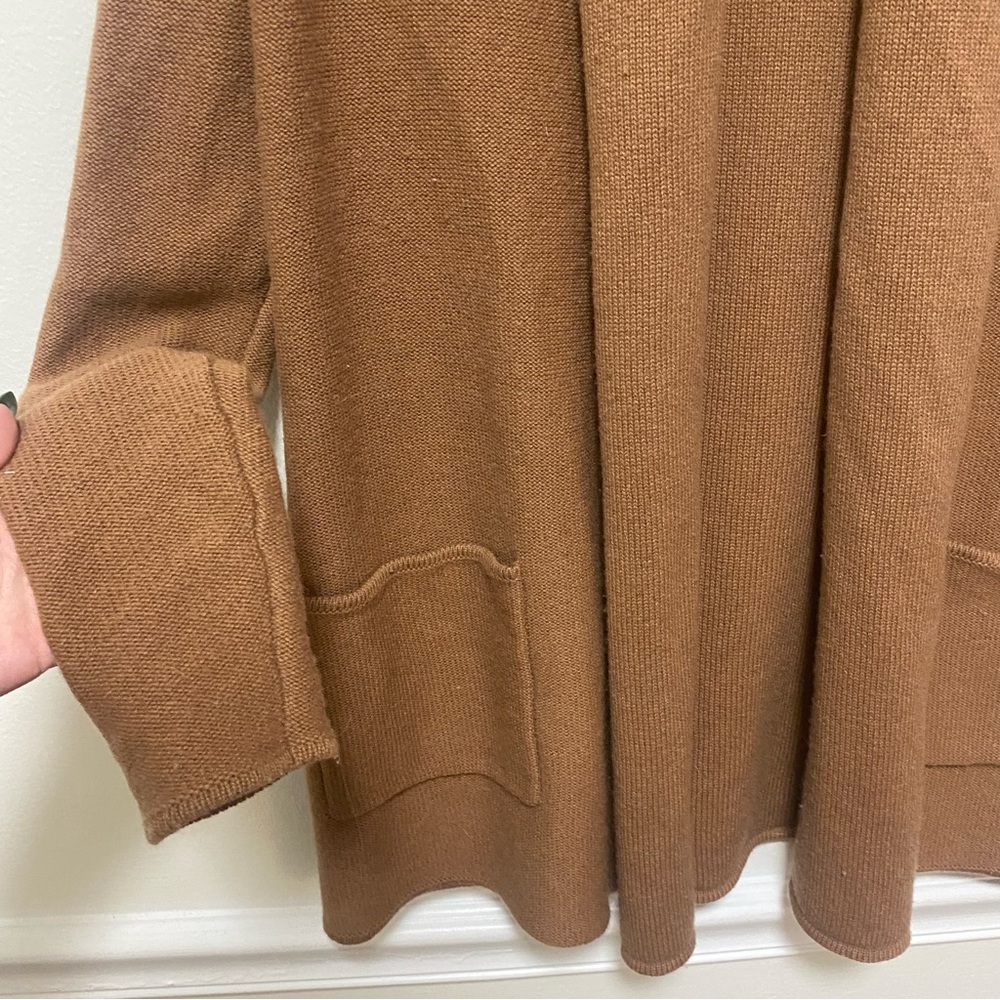 Aritzia Babaton Beekman Cashmere Wool Cardigan Size Small Camel Brown - Picture 4 of 7